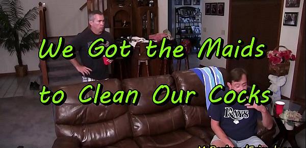 Watch We got the maids to clean our cocks Sex Video